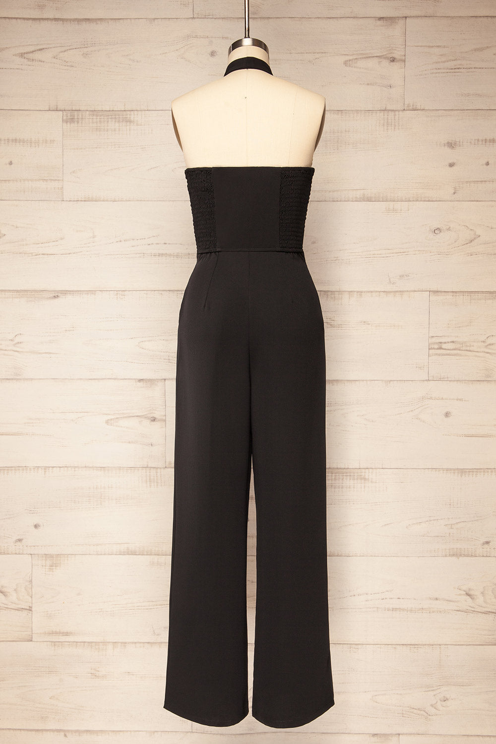 Ramses Black Jumpsuit w/ Halter-Neck Vest Top | La petite garçonne back view