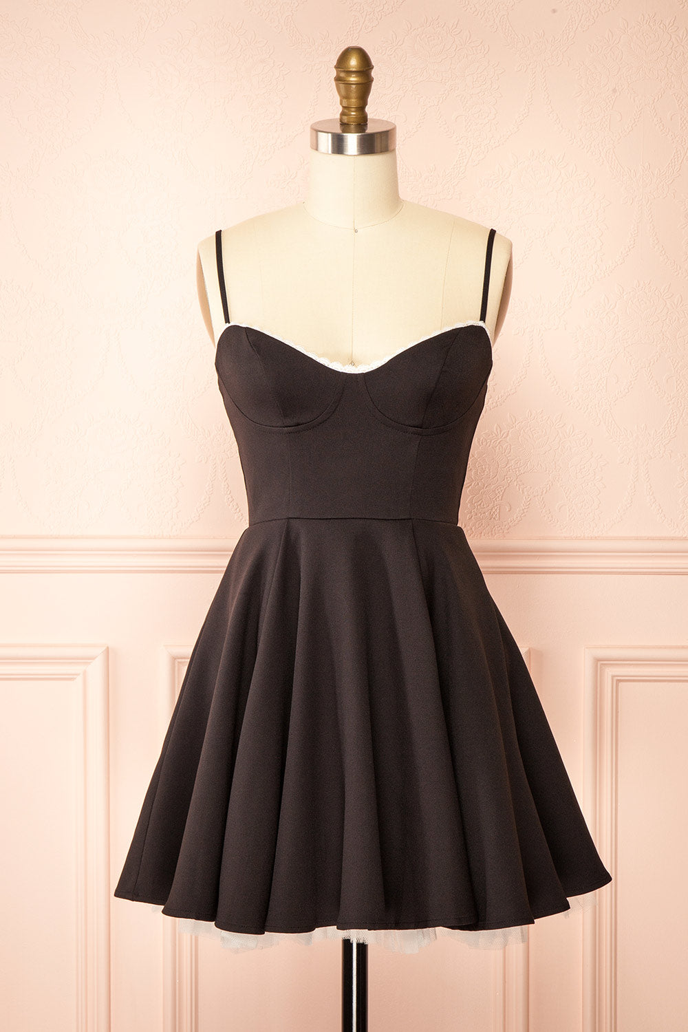 Rayla Black Mini A-line Dress w/ Tulle | Boutique 1861 Rayla Black Mini A-line Dress w/ Tulle | Boutique 1861