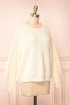 Reese Ivory Oversized Sweater | Boutique 1861 side view