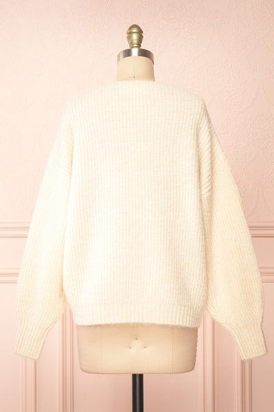 Reese Ivory Oversized Sweater | Boutique 1861 back view