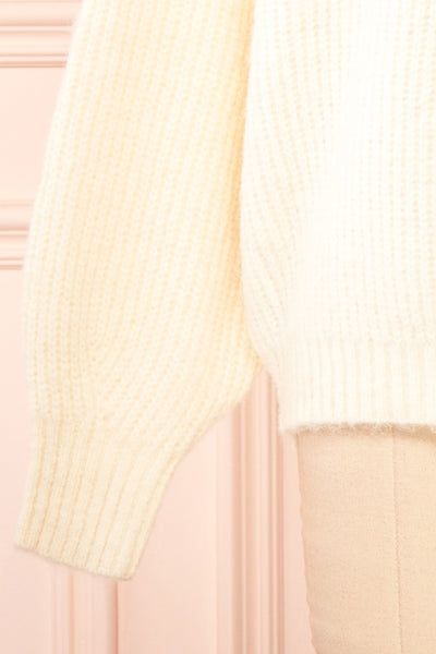 Reese Ivory Oversized Sweater | Boutique 1861 bottom