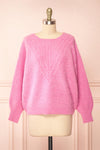 Reese Pink Oversized Sweater | Boutique 1861 front view