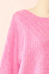 Reese Pink Oversized Sweater | Boutique 1861 side close-up