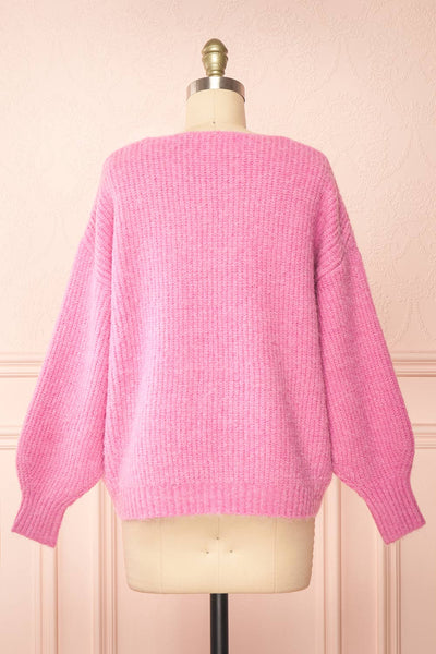 Reese Pink Oversized Sweater | Boutique 1861 back view