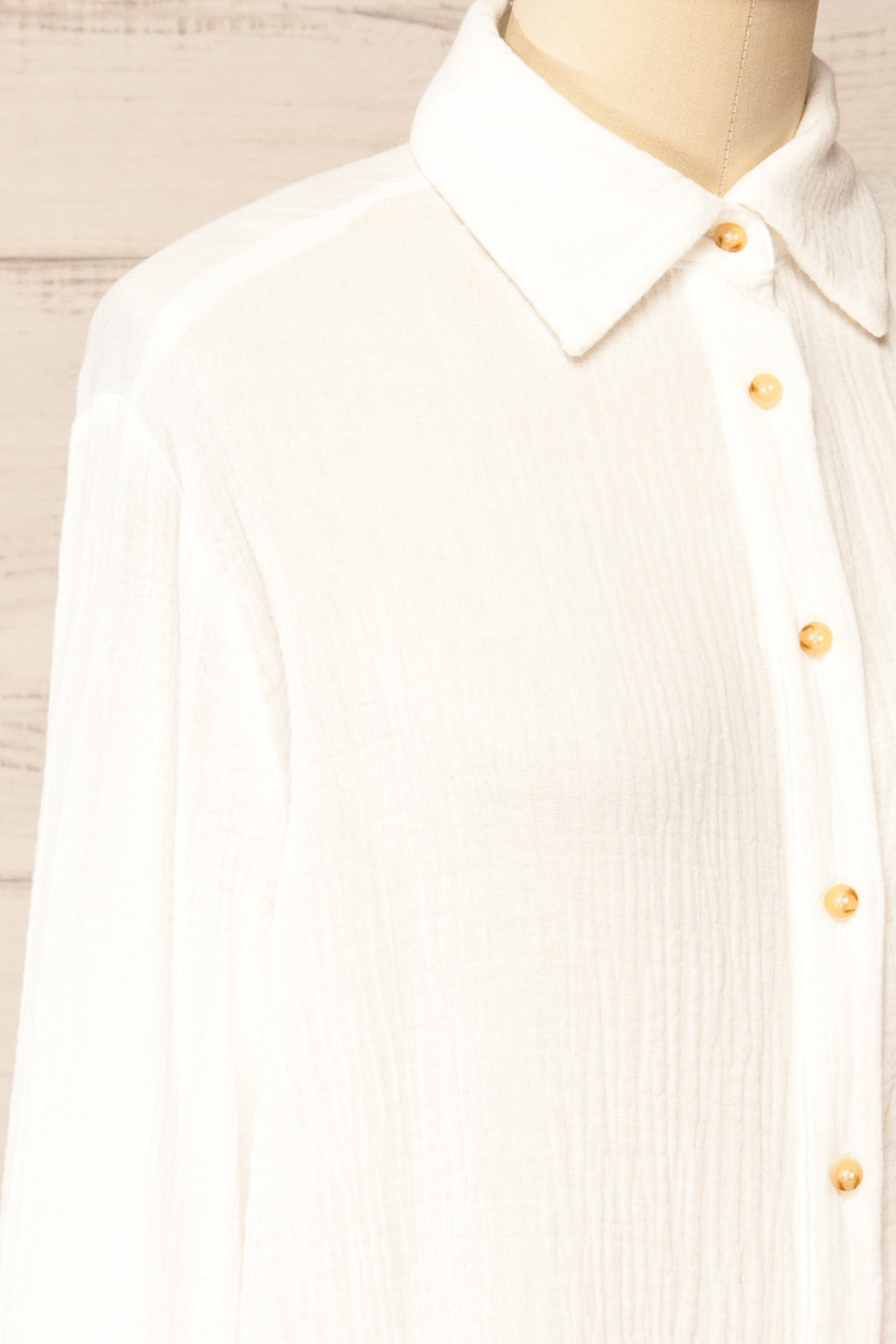 Remington White Long Translucent Shirt | La petite garçonne side 
