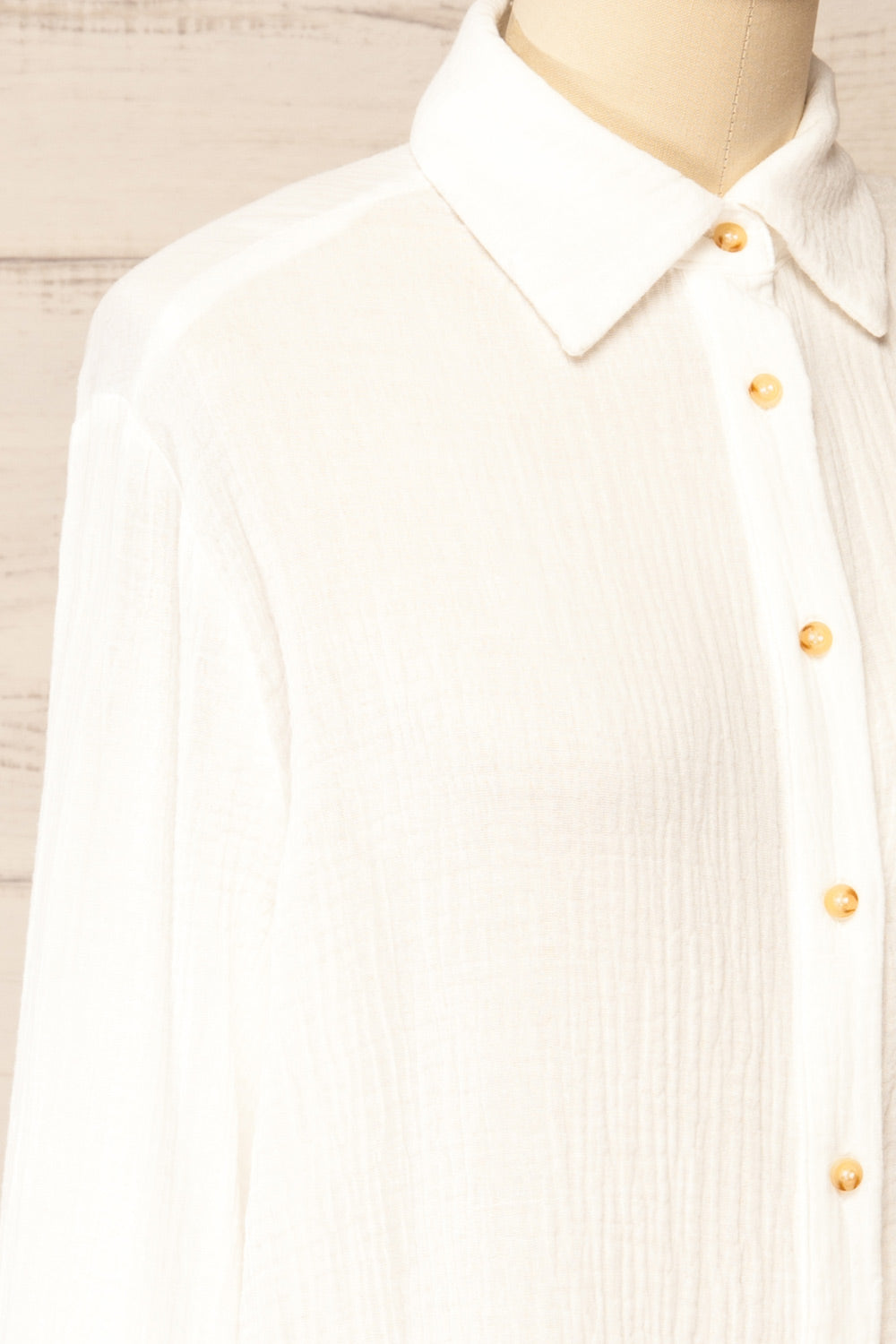 Remington White Long Translucent Shirt | La petite garçonne side