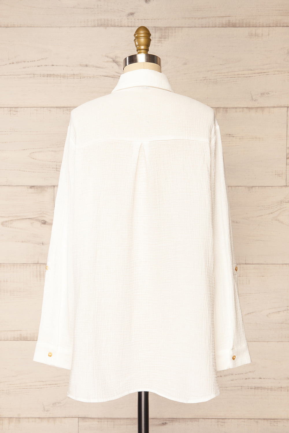 Remington White Long Translucent Shirt | La petite garçonne back view