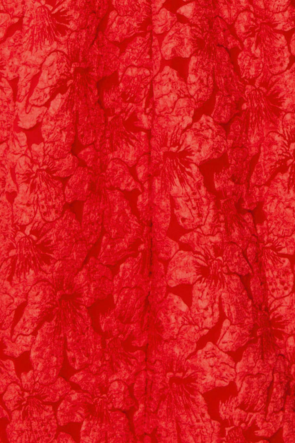 Reyna Red Long Textured Floral Dress | Boutique 1861 fabric