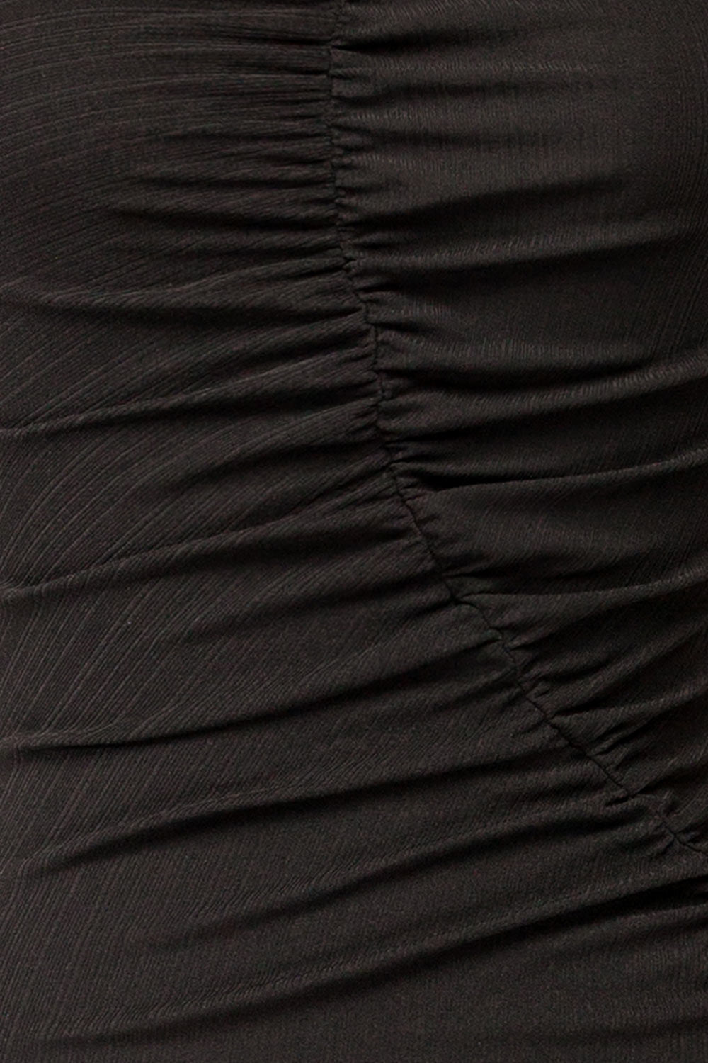 Reynosa Asymmetrical Black Midi Dress | La petite garçonne fabric