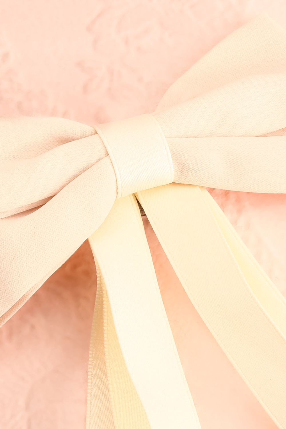 Rhena Ivory Ponytail Hook Hair Bow | Boutique 1861 close-up