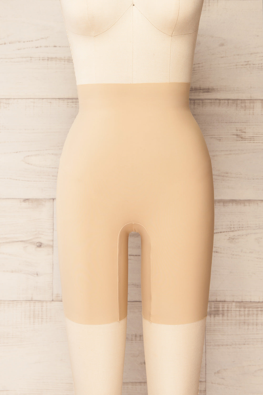 Rhys Beige Slip Shorts | La petite garçonne front view