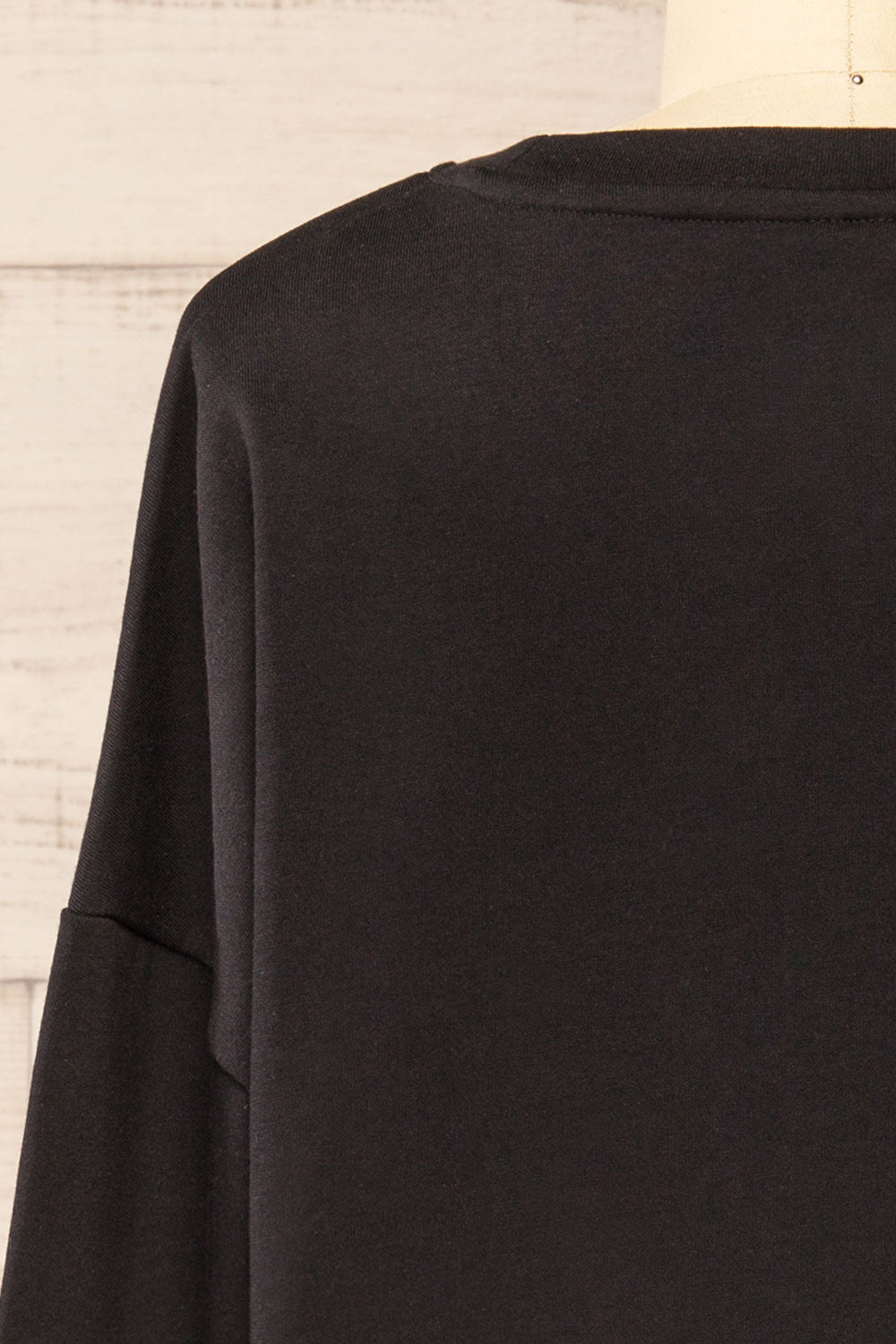Rikuzen Black Oversized Sweater | La petite garçonne back 