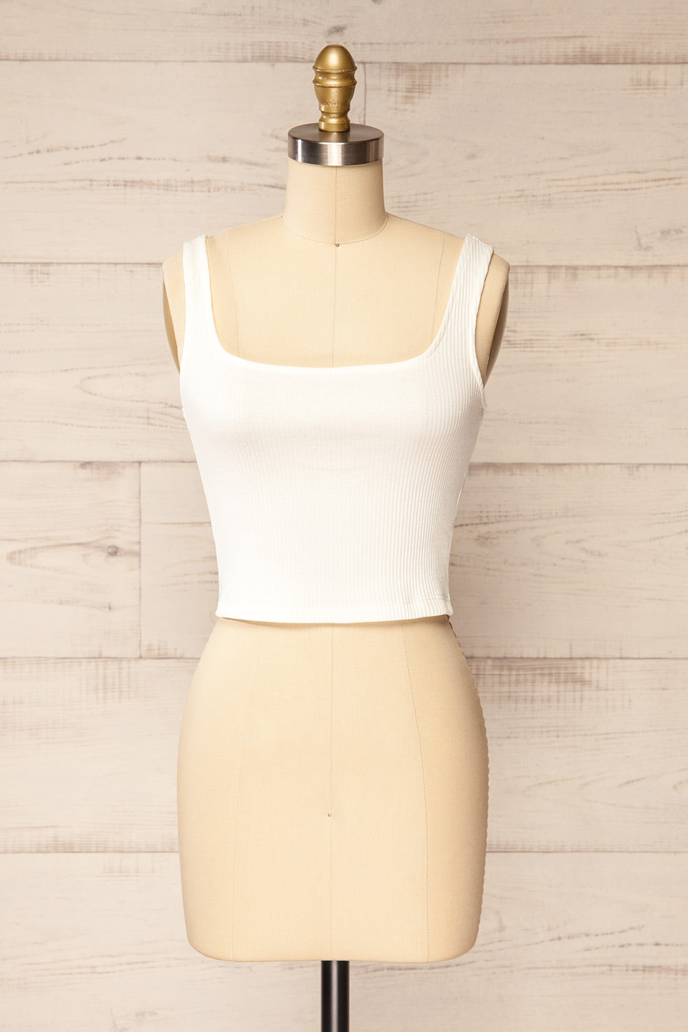 Rizzo White | Ribbed Tank Top