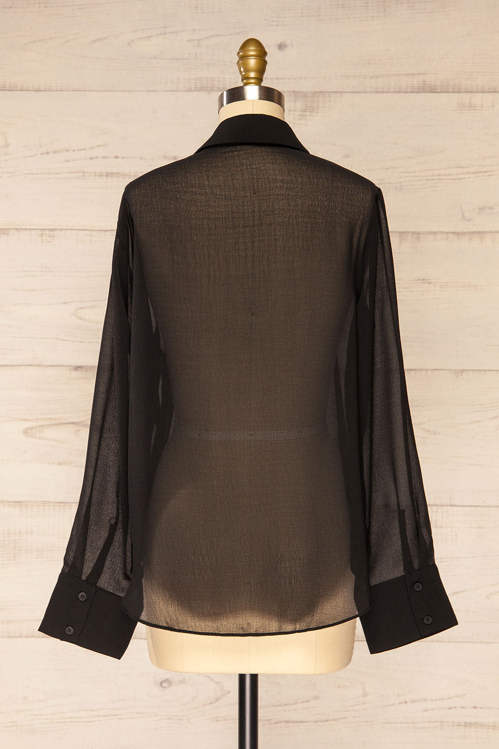 Rochford See-Through Black Shirt | La petite garçonne back view