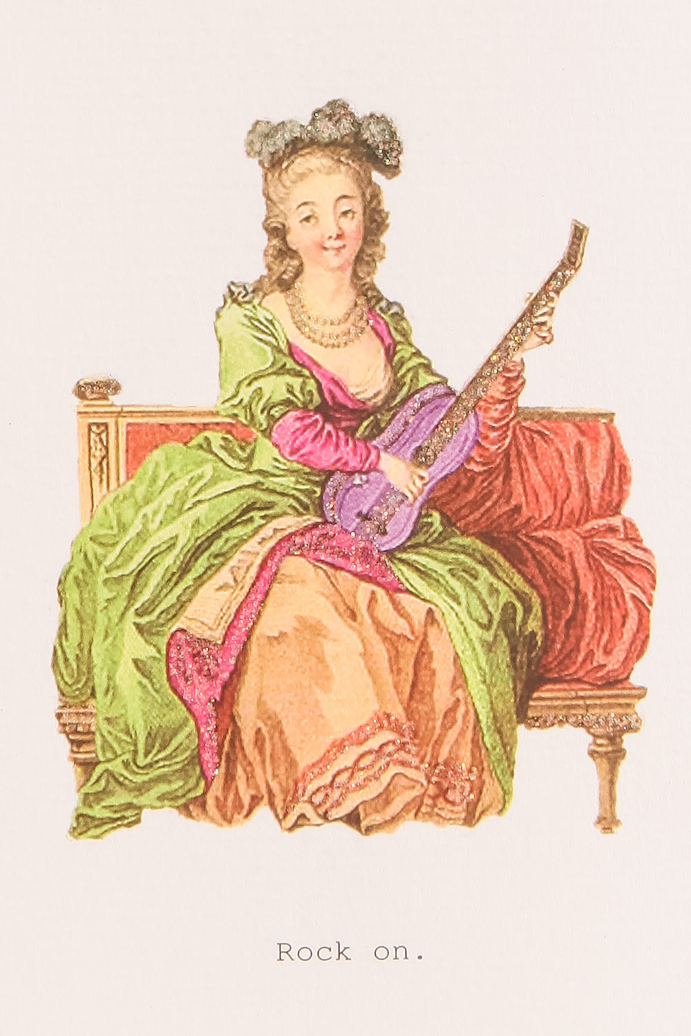 Rock On Small Greeting Card | Maison garçonne close-up