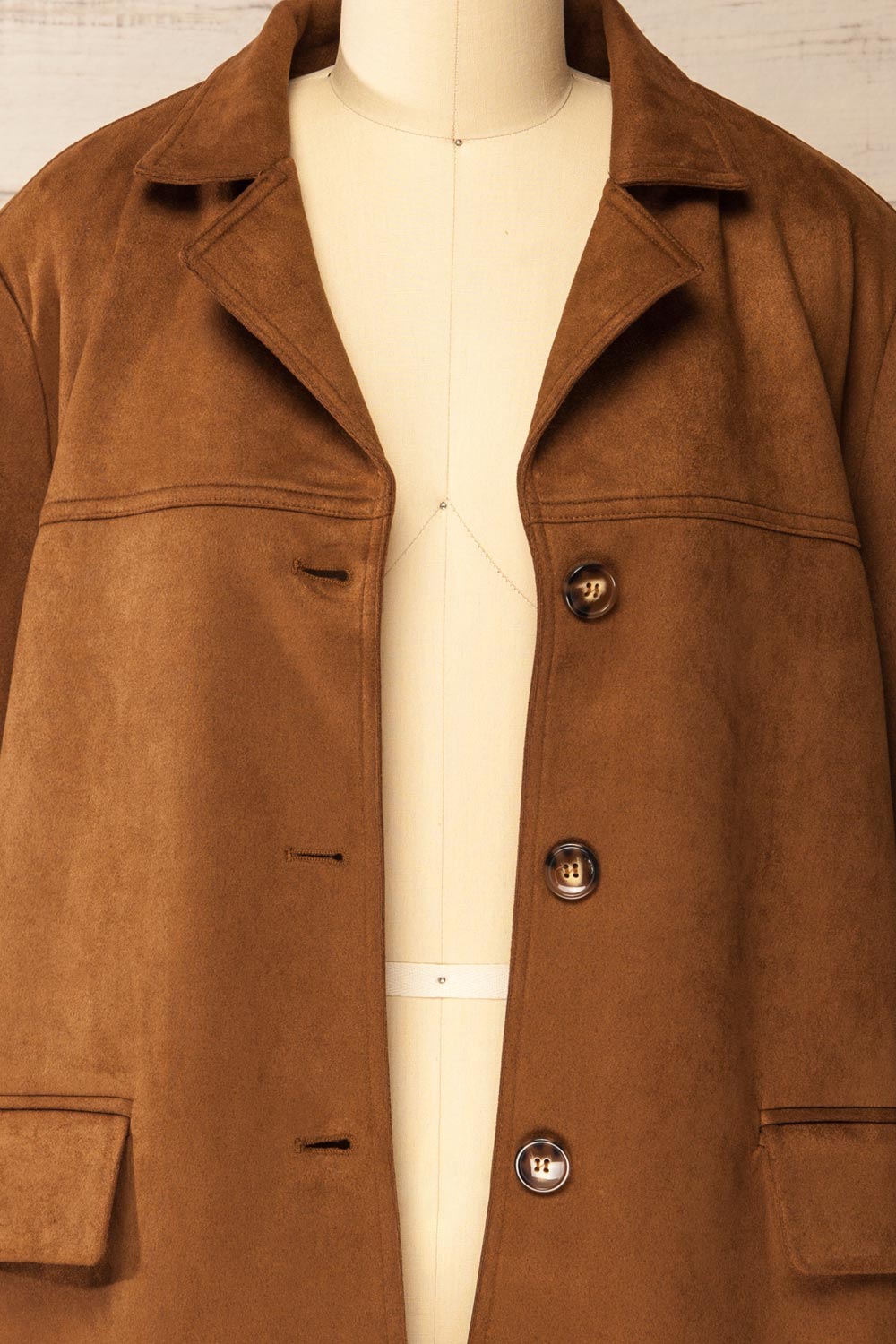 Rodhe Brown Semi-Suede Jacket | La petite garçonne open