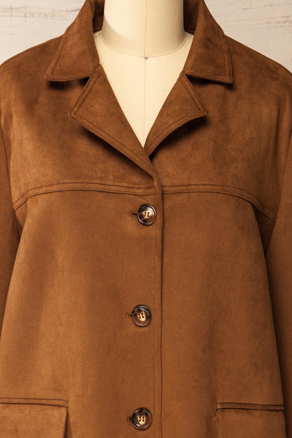 Rodhe Brown Semi-Suede Jacket | La petite garçonne front