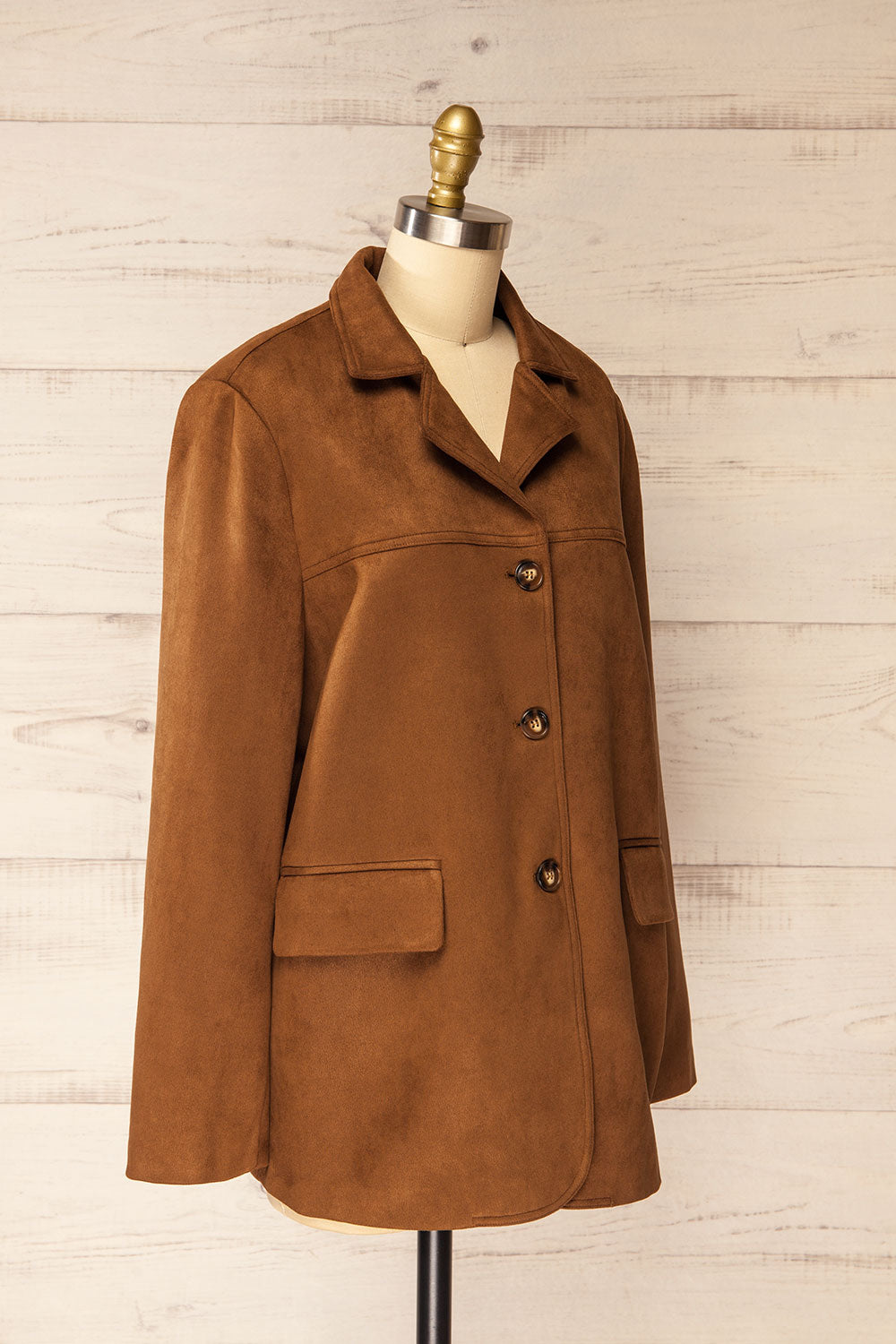 Rodhe Brown Semi-Suede Jacket | La petite garçonne side view