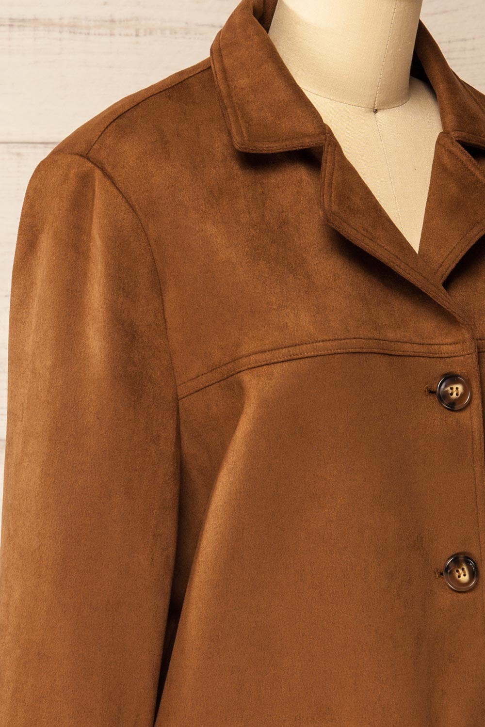 Rodhe Brown Semi-Suede Jacket | La petite garçonne side