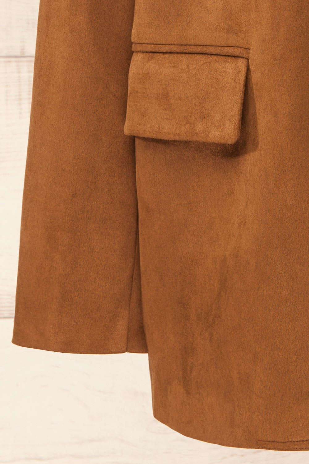 Rodhe Brown Semi-Suede Jacket | La petite garçonne sleeve