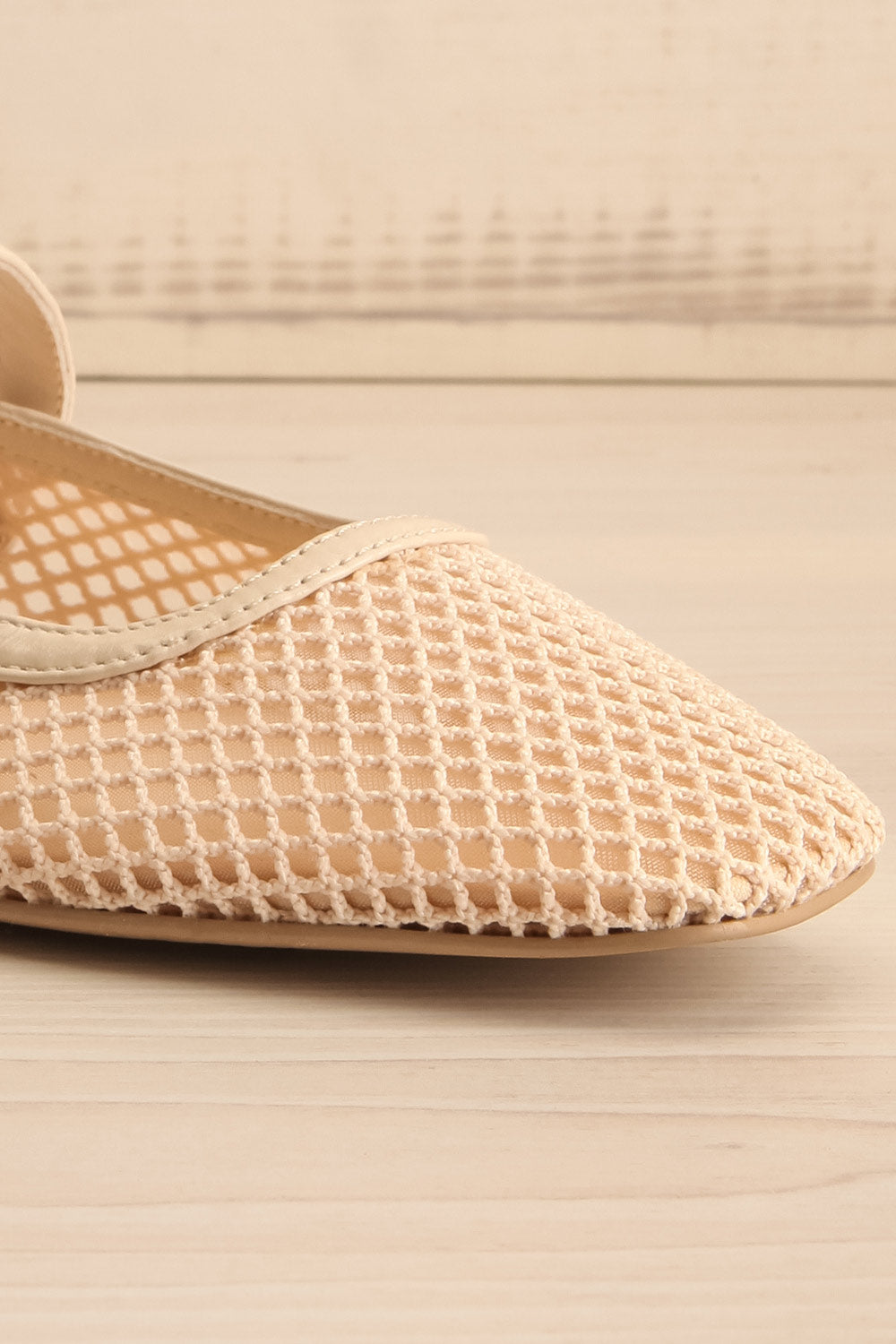 Rodnie Beige Raffia Ballerina Flat | La petite garçonne 3/4