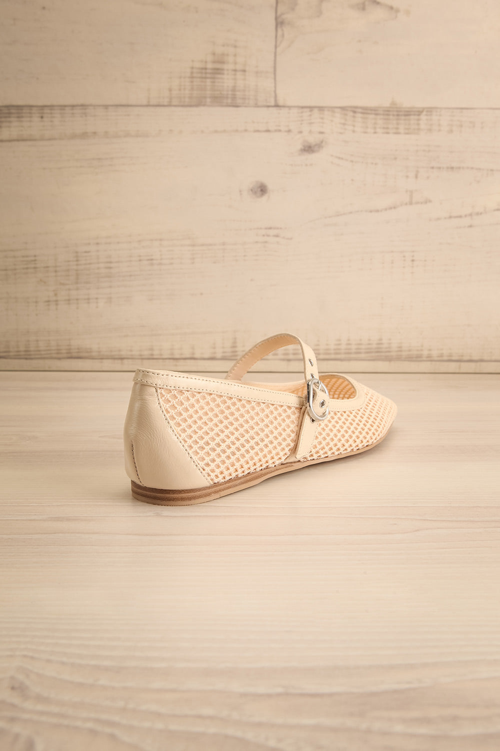 Rodnie Beige Raffia Ballerina Flat | La petite garçonne back view
