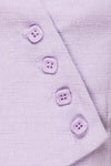 Romero Lilac Waistcoat w/ Square Buttons | La petite garçonne fabric