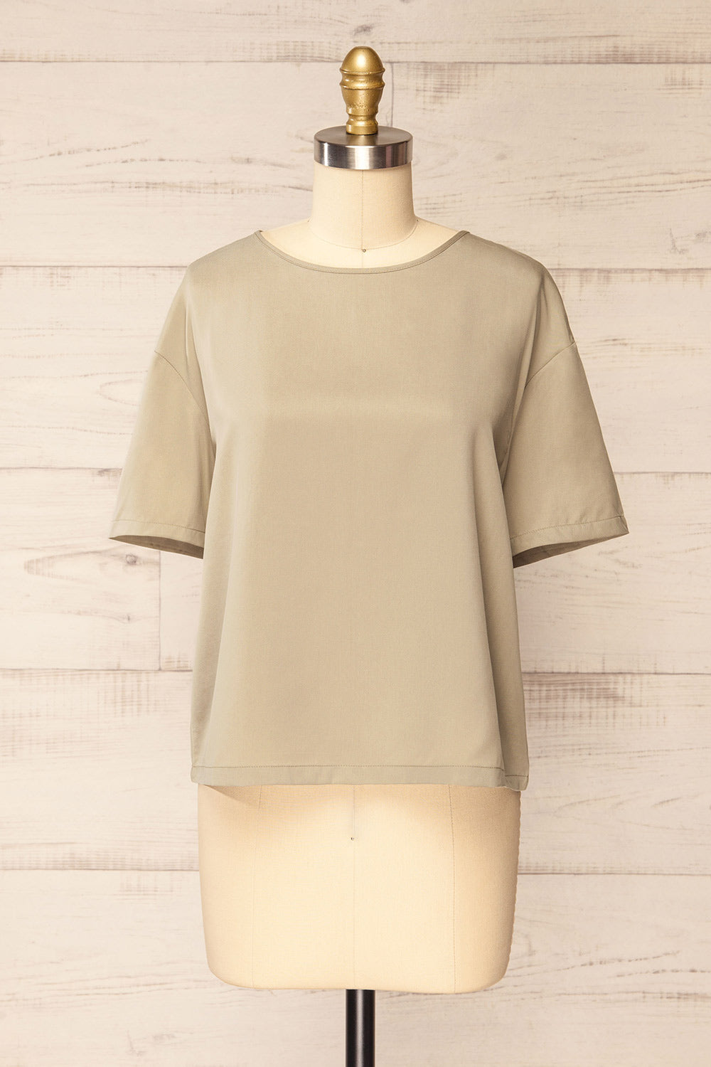 Ronni Khaki T-Shirt | La petite garçonne front view
