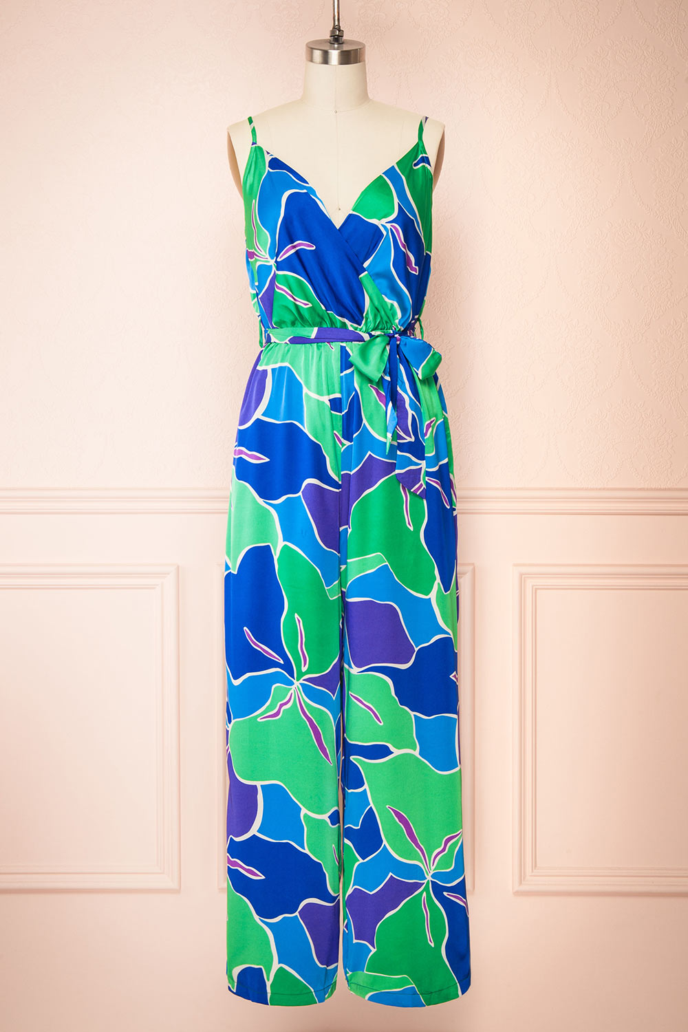 Rory Colourful Satin Jumpsuit w/ Belt Boutique 1861
