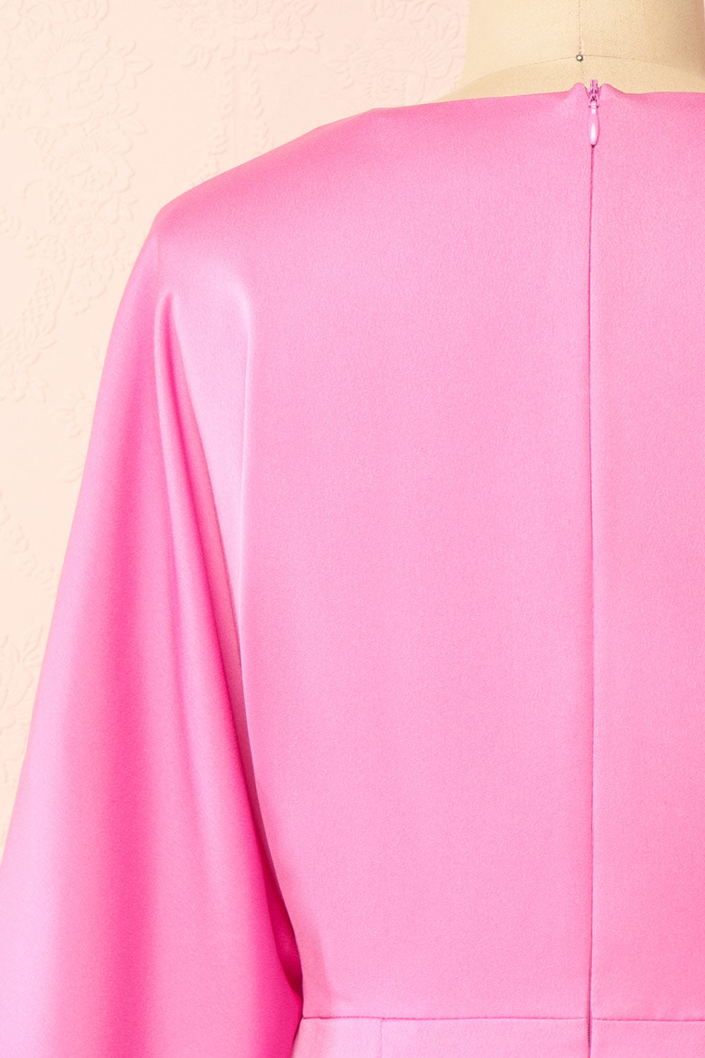 Rosalyn Short Pink Dress w/ Puffy Sleeves | Boutique 1861 back