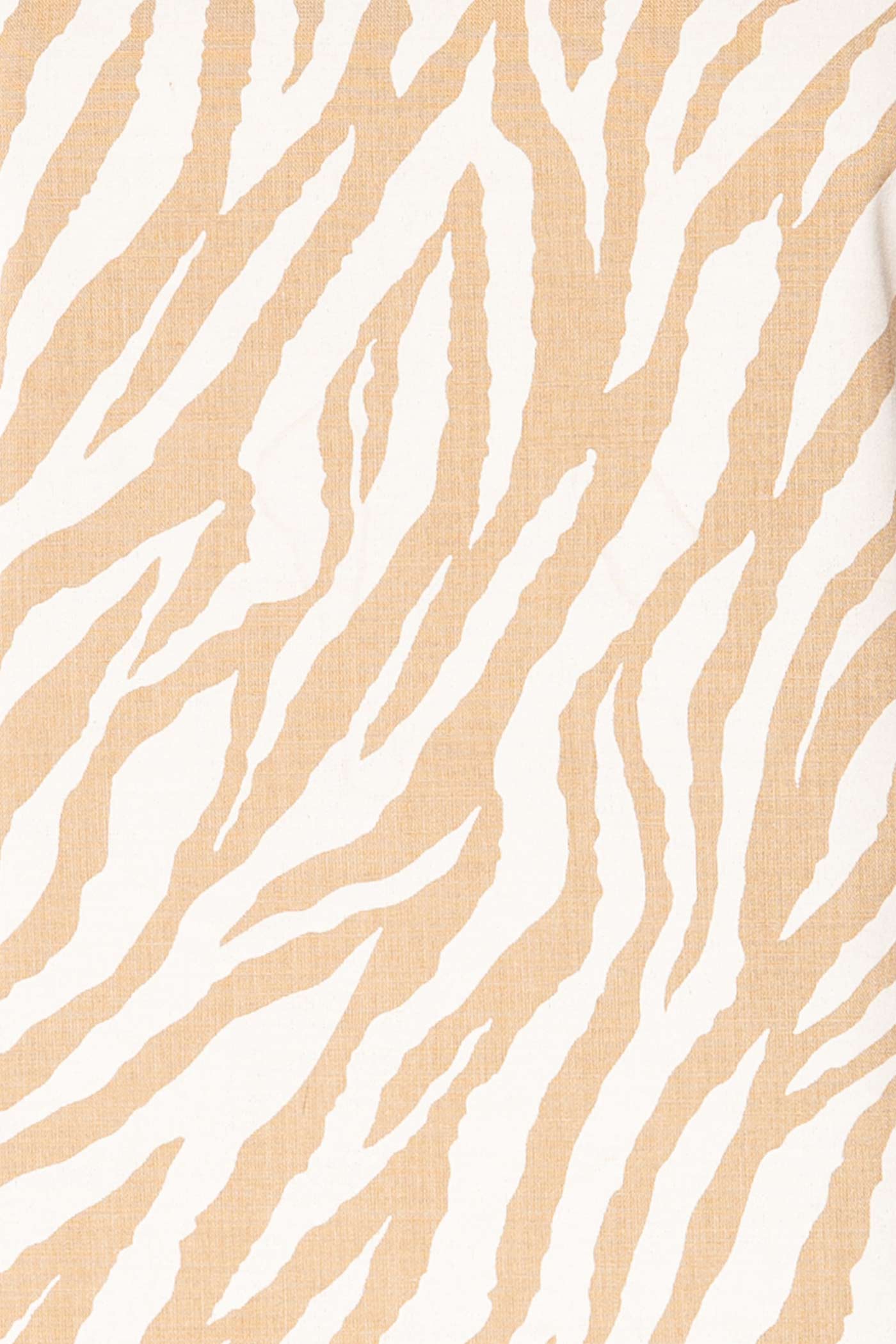 Close-up Roscoe Sleeveless White and Beige Zebra Print Top at la petite garçonne