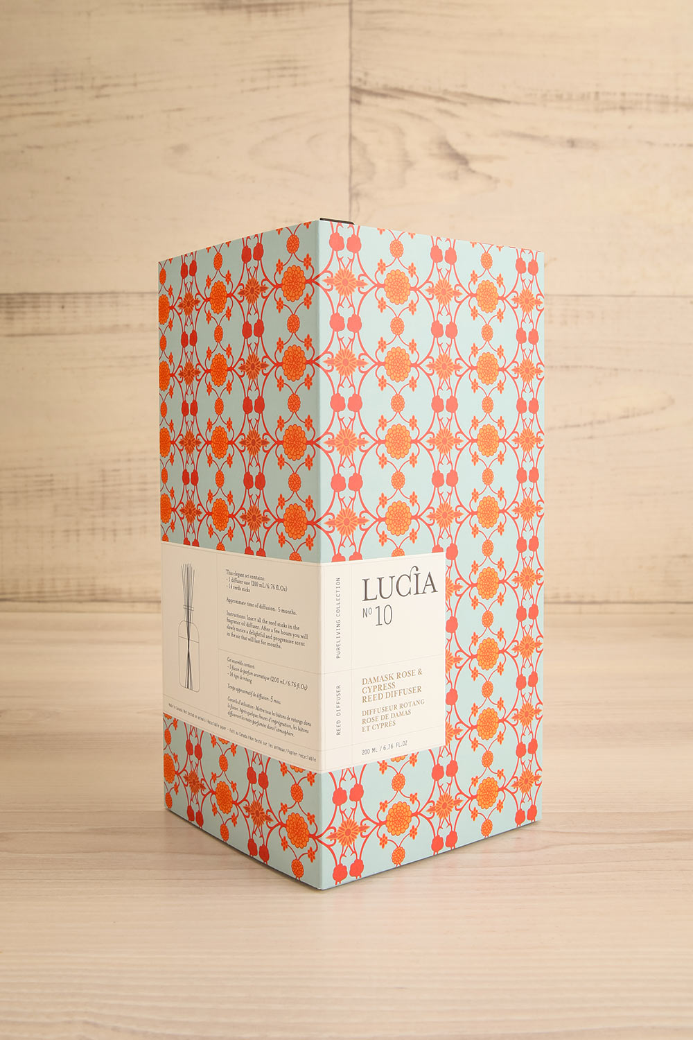 Damask Rose and Cypress Reed Diffuser by Lucia | Maison garçonne box