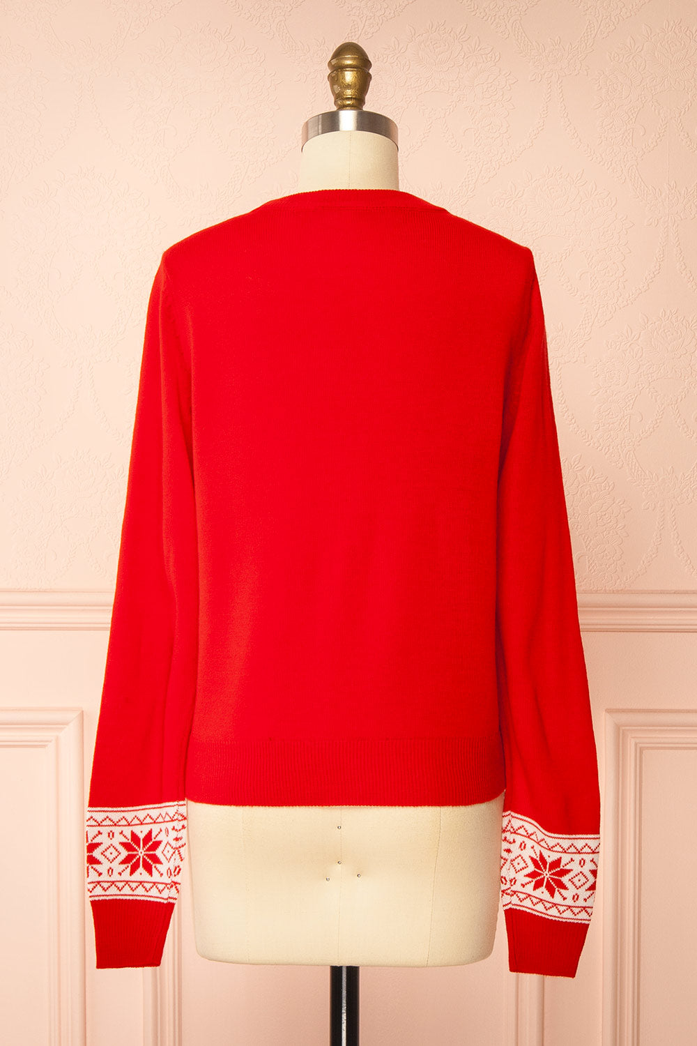 Rosebery Christmas Red Sweater with Reindeer | Boutique 1861 back view