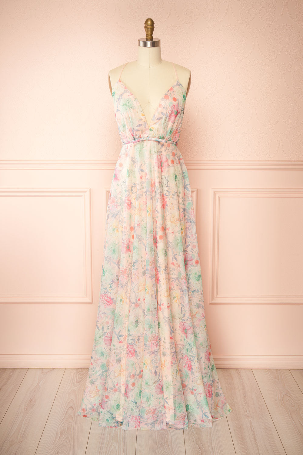 Rosehall Floral A-Line Maxi Dress