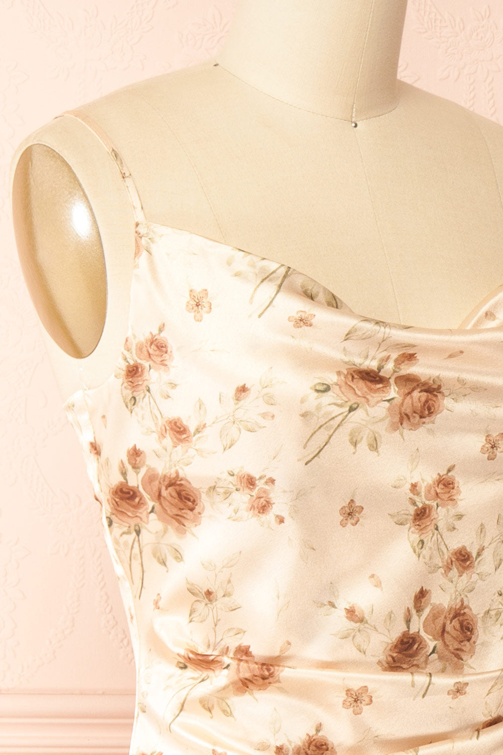 Rossy Cowl Neck Floral Midi Dress | Boutique 1861 side