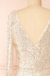 Roxy Champagne Sequins Long-Sleeved Maxi Dress | Boutique 1861  back