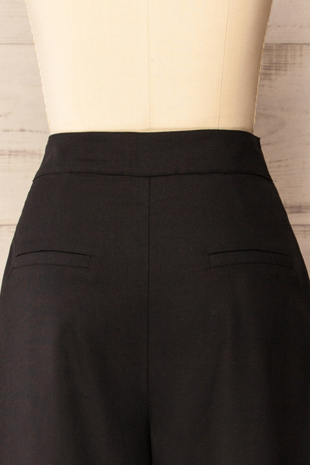 Rytole Black High-Waisted Pants with Wide Leg | La petite garçonne back