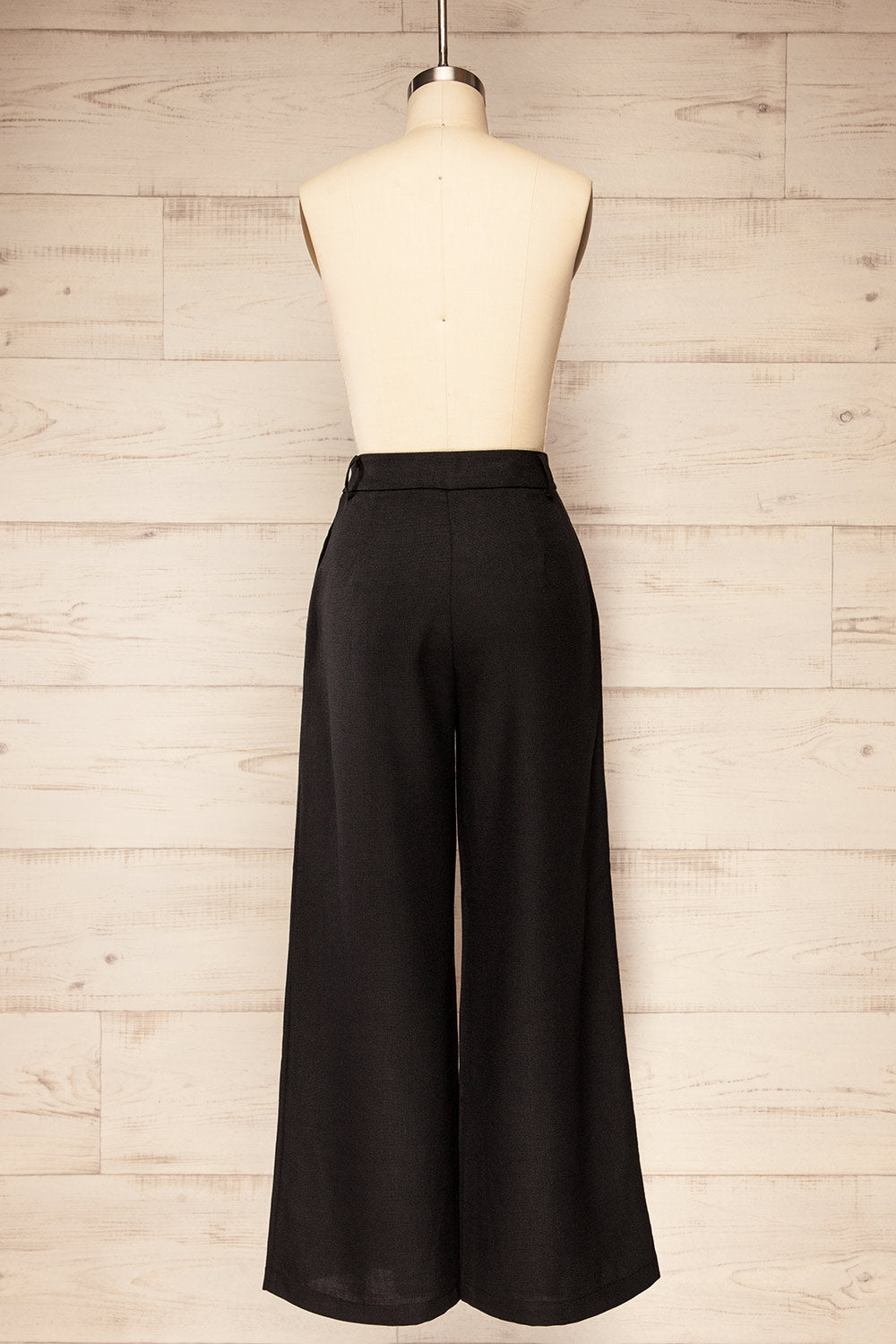 Sabaneta High-Waisted Black Pants | La petite garçonne back view