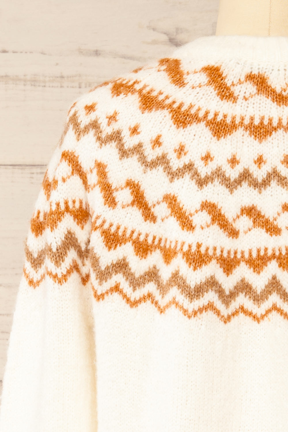 Sacramento Jacquard Pattern Knit Sweater | La petite garçonne back