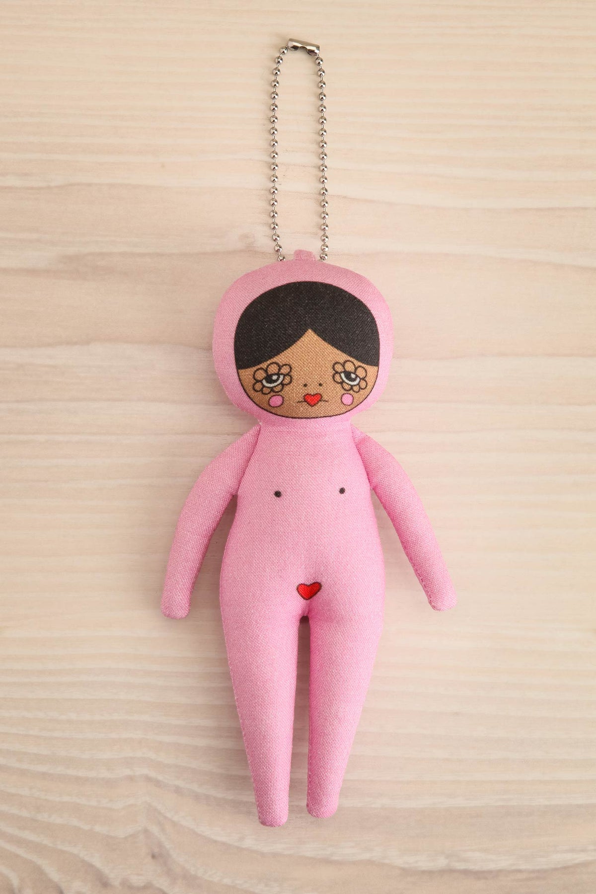 view of medium Safia Pink Jumpsuit Doll Bag Charm - 3 options at Maison garçonne