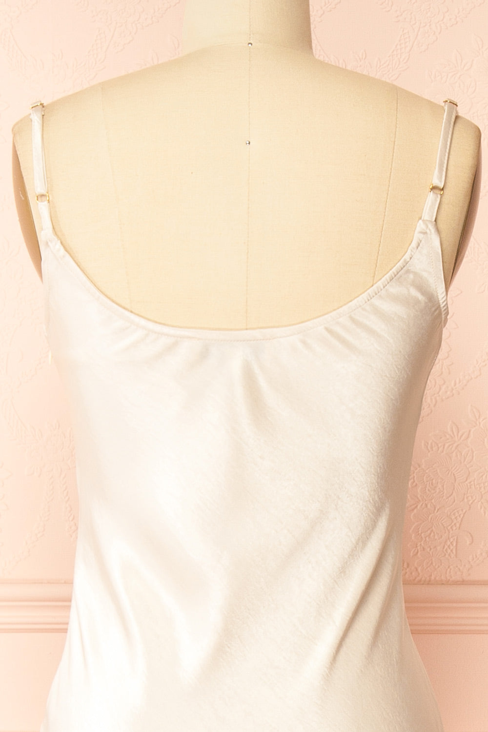 Safiya Ivory | Satin Maxi Dress with Faux Fur Shawl