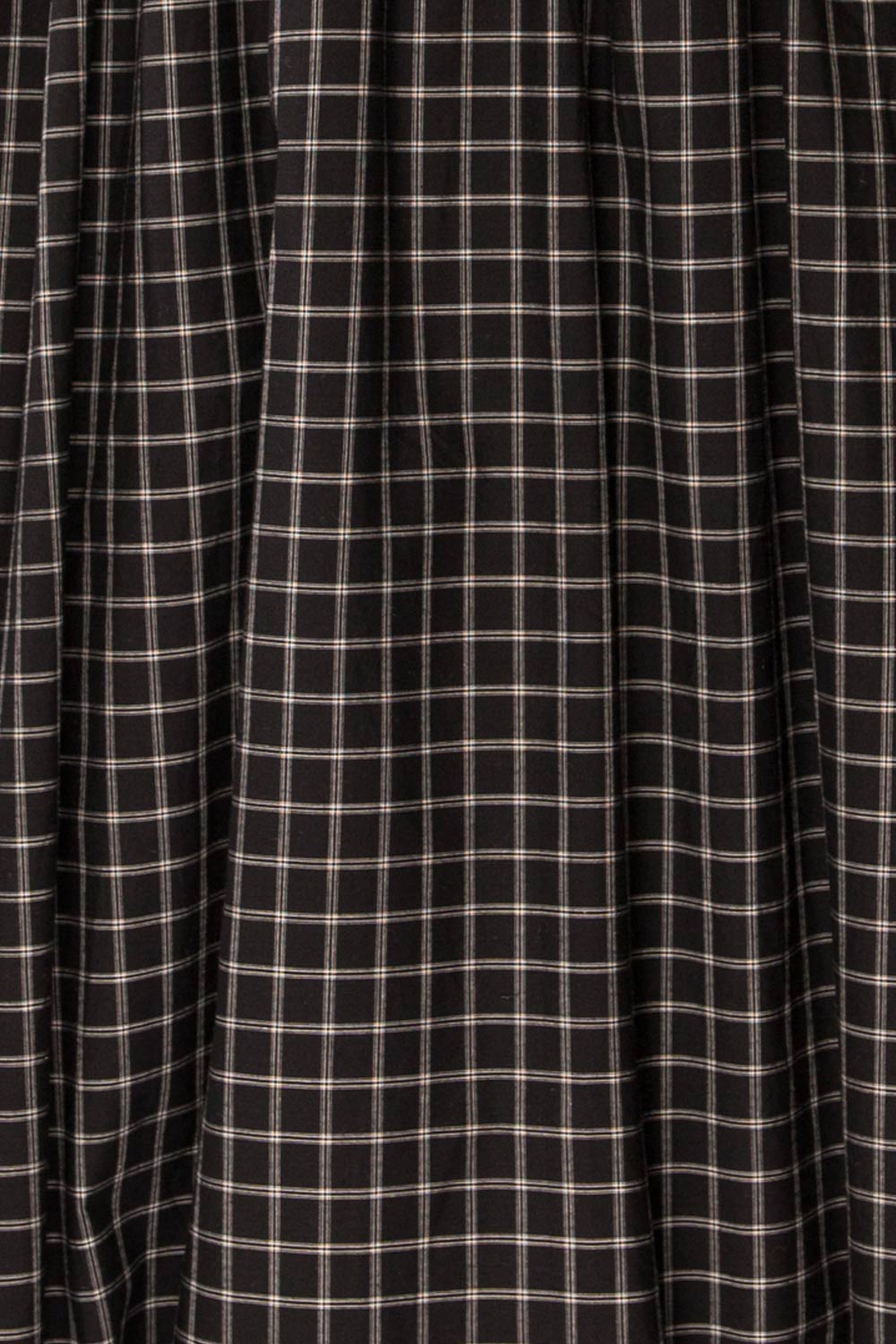 Salem Maxi Black Dress with Plaid Ballon Skirt | La petite garçonne fabric