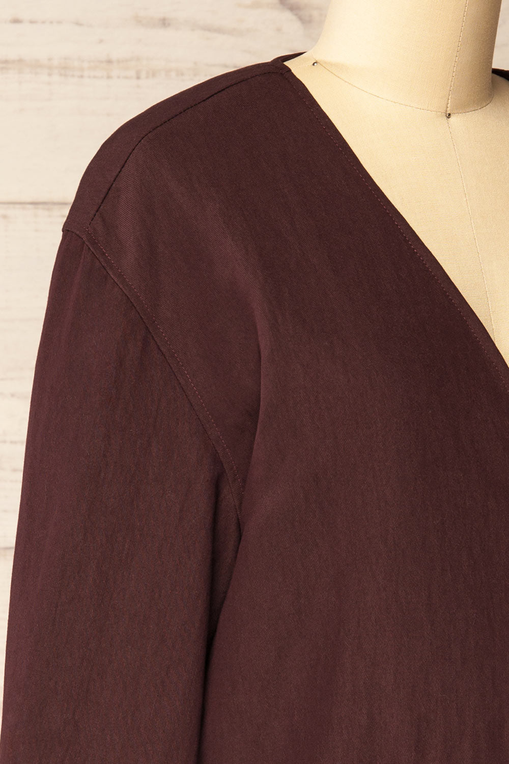 Salleri Oversized Rich Brown Jacket | La petite garçonne side