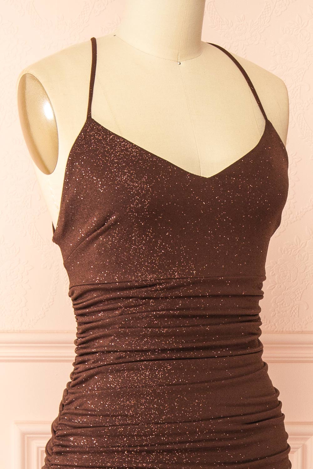 Samira Brown Sparkly Mermaid Maxi Dress with Slit | Boutique 1861 side