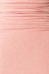 Samira Pink Sparkly Mermaid Maxi Dress w/ Slit | Boutique 1861  fabric