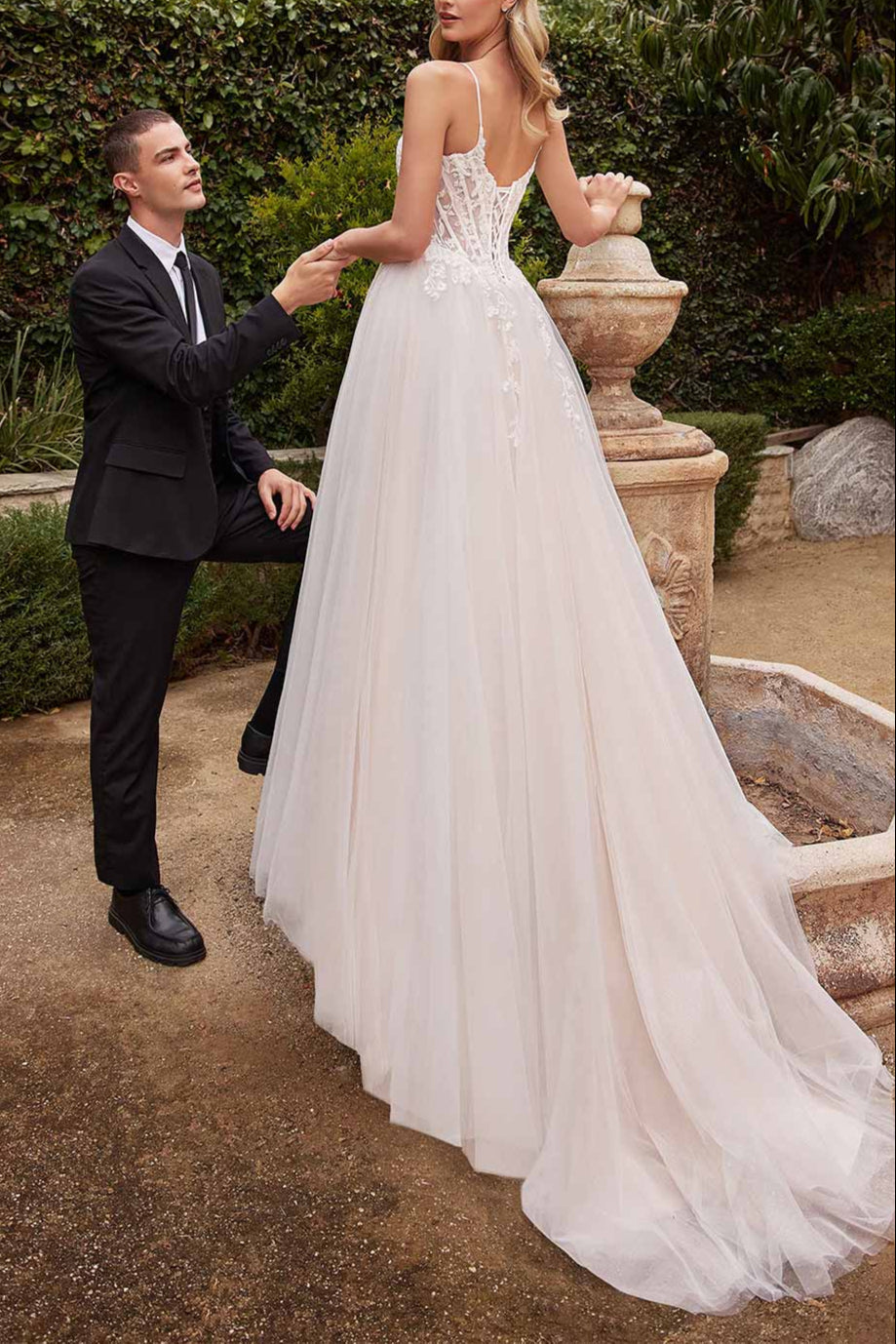 Sarienne Sparkly A-Line Bridal Tulle Dress | Boudoir 1861 model back