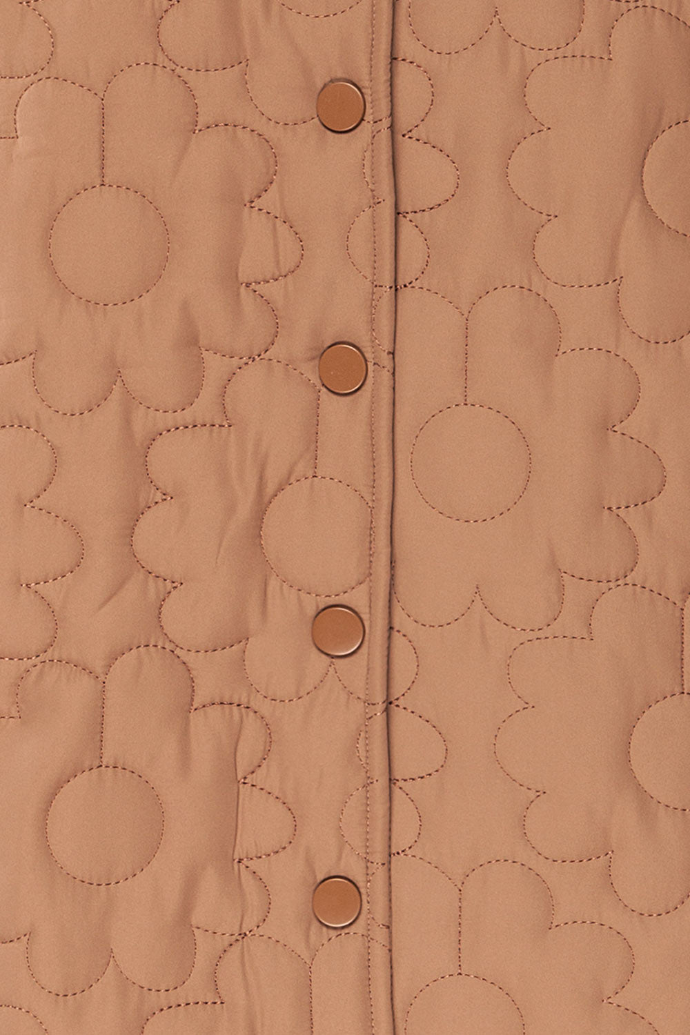 Saverne Floral Quilted Taupe Jacket | La petite garçonne fabric