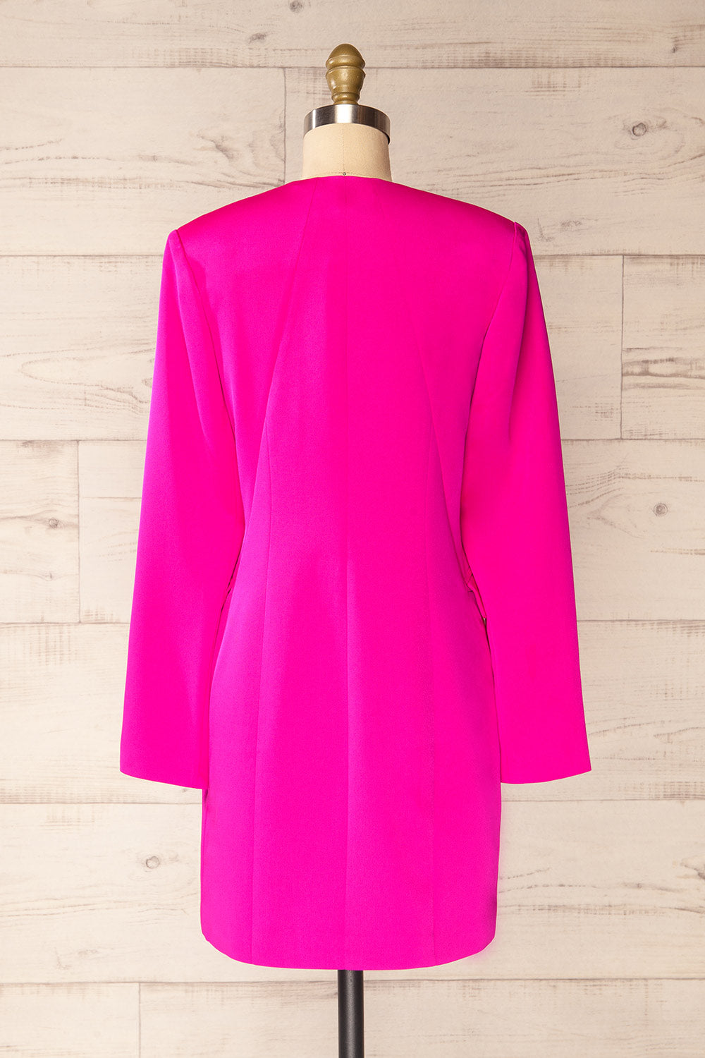 Savila Fuchsia Asymmetrical Blazer Dress | La petite garçonne back view