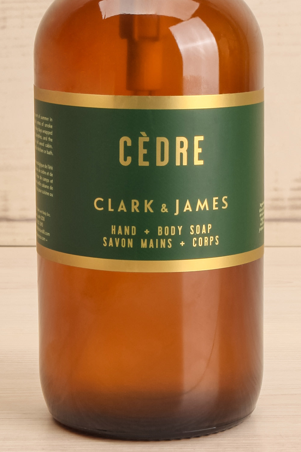 Cedre Liquid Hand + Body Soap | Maison garçonne detail