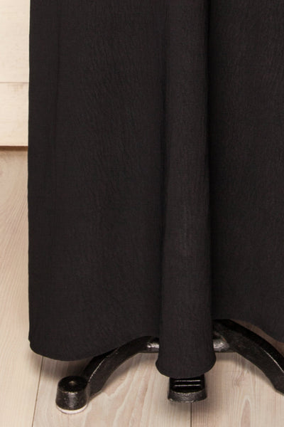 Scalloway Black Maxi Dress w/ Bat Sleeves | La petite garçonne bottom